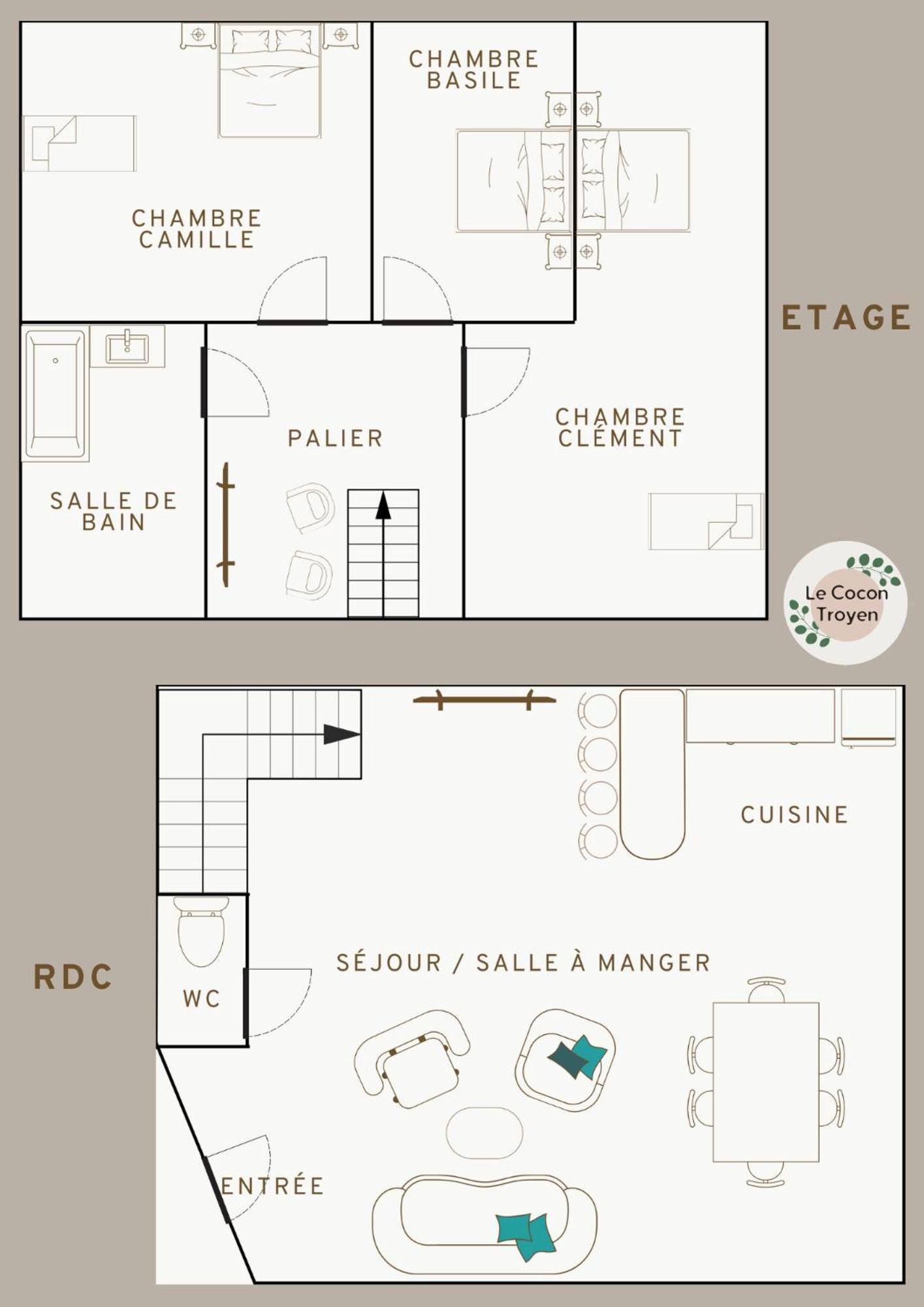 Le Cocon Troyen - 6-8P - 2 Parking Gratuits Apartment Troyes Ngoại thất bức ảnh